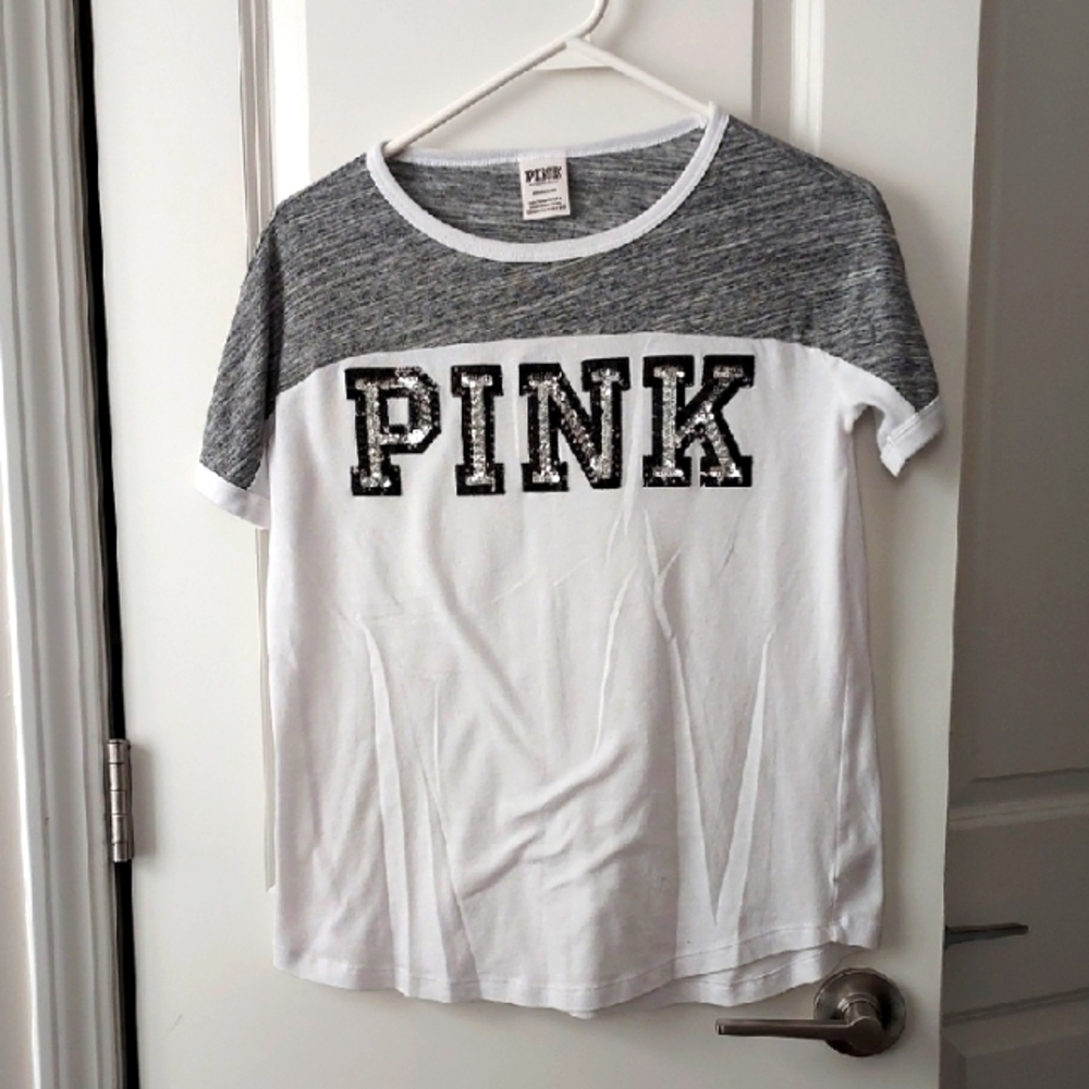 PINK Victoria's Secret Heather Gray Tee Sp
